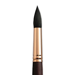 Princeton Neptune Synthetic Squirrel Brush - Round, Short Handle, Size 18 close up