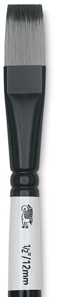 Winsor & Newton Artists' Acrylic Brushes - Closeup up of One Stroke, Short Handle