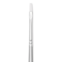 Liquitex Basics Synthetic Brush - Flat, Long Handle, Size 1, close-up