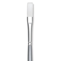 Liquitex Basics Synthetic Brush - Flat, Long Handle, Size 4, close-up