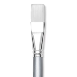 Liquitex Basics Synthetic Brush - Bright, Long Handle, Size 12, close-up