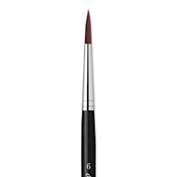 Da Vinci Top Acryl Synthetic Brush - Round, Short Handle, Size 6 close up