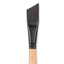 Princeton Catalyst Polytip Brush - Angle Shader, Size 3/4", Short Handle close up