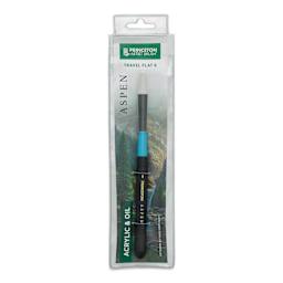 Princeton Aspen Series 6500 Synthetic Travel Brush - Flat, Size 6 front of package