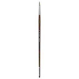 Silver Brush Monza Synthetic Mongoose Artist Brush - Long Handle, Round, Size 6