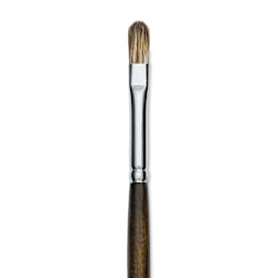 Silver Brush Monza Synthetic Mongoose Artist Brush - Long Handle, Filbert, Size 4 (close up)