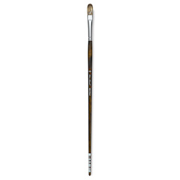 Silver Brush Monza Synthetic Mongoose Artist Brush - Long Handle, Filbert, Size 10