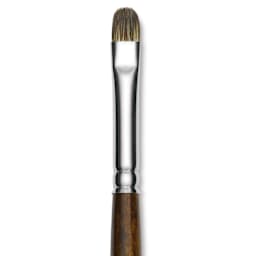 Silver Brush Monza Synthetic Mongoose Artist Brush - Long Handle, Short Filbert, Size 6 (close up)