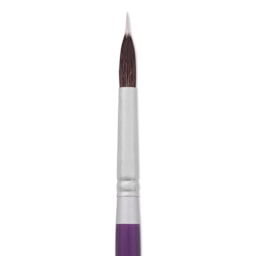 Silver Brush Silver Silk 88 Synthetic Brush - Short Handle, Needle Point Liner, Size 10, close-up