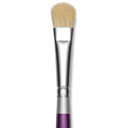 Silver Brush Silver Silk 88 White Goat Hair Brush - Short Handle, Mini Mop, 1/2", close-up
