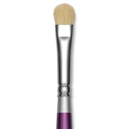 Silver Brush Silver Silk 88 White Goat Hair Brush - Short Handle, Mini Mop, 3/8", close-up