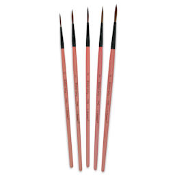 Dynasty Water Lily Watercolor Brushes - Set 9, Short Handle, Set of 4