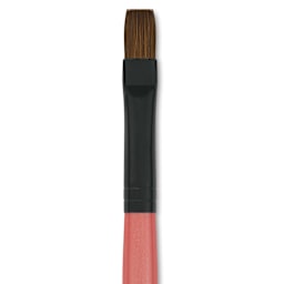 Dynasty Water Lily Watercolor Brush - Short Handle, Bright, Size 10, close-up