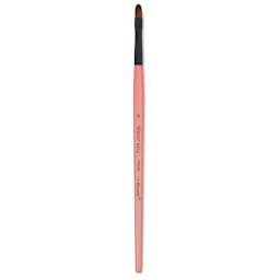 Dynasty Water Lily Watercolor Brush - Short Handle, Filbert, Size 4