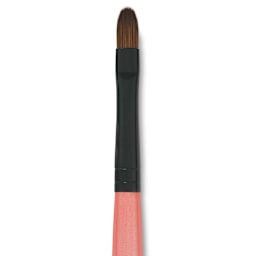 Dynasty Water Lily Watercolor Brush - Short Handle, Filbert, Size 4, close-up