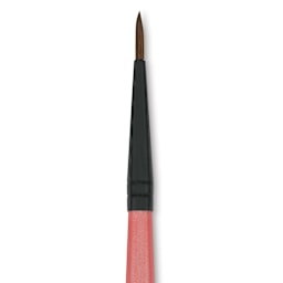 Dynasty Water Lily Watercolor Brush - Short Handle, Round, Size 1, close-up