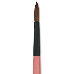 Dynasty Water Lily Watercolor Brush - Short Handle, Round, Size 10, close-up