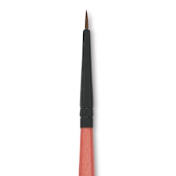 Dynasty Water Lily Watercolor Brush - Short Handle, Round, Size 3/0, close-up