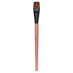 Dynasty Water Lily Watercolor Brush - Short Handle, Flat, Size 3/4"