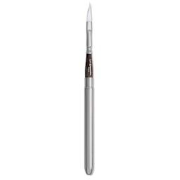 Escoda Perla Toray White Synthetic Travel Brush - Dagger, Short Handle, Size 1/4"