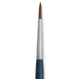 Silver Brush BelleAqua Travel Brush - Round, Short Handle, Size 6, close-up