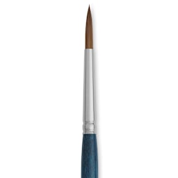 Silver Brush BelleAqua Travel Brush - Round, Short Handle, Size 8, close-up