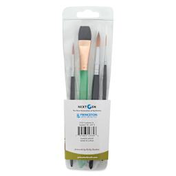 Princeton Watercolor Landscape Brush - Set of 4, back of the packaging