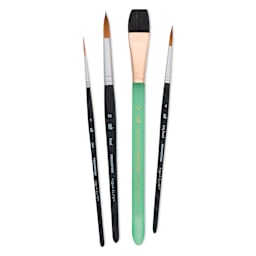 Princeton Watercolor Landscape Brush - Set of 4, back of the packaging