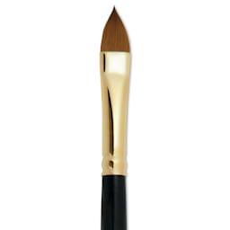 Silver Brush Renaissance Red Sable Brush - Cat's Tongue, Long Handle, Size 10 close up