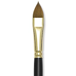 Silver Brush Renaissance Red Sable Brush - Cat's Tongue, Long Handle, Size 12 close up