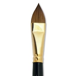 Silver Brush Renaissance Red Sable Brush - Cat's Tongue, Long Handle, Size 18 close up