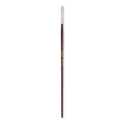 Silver Brush Silverstone Premium White Hog Bristle Brush - Flat, Long Handle, Size 1