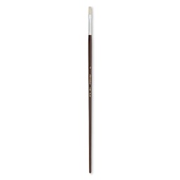 Silver Brush Silverstone Premium White Hog Bristle Brush - Flat, Long Handle, Size 2