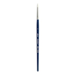 Silver Brush Bristlon Stiff White Synthetic Brush - Round, Size 1, Short Handle