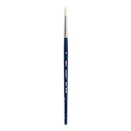 Silver Brush Bristlon Stiff White Synthetic Brush - Round, Size 2, Short Handle
