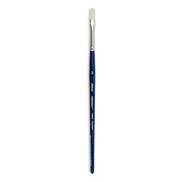 Silver Brush Bristlon Stiff White Synthetic Brush - Filbert, Size 2, Short Handle