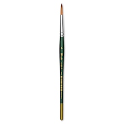 Utrecht Series 6150 Synthetic Golden Taklon Watercolor Brush - Round, Size 6, Short Handle