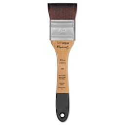 Raphaël Soft Aqua Brush - Short Handle, Large Flat, Size 40