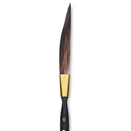 Da Vinci Casaneo Synthetic Squirrel Watercolor Brush - Sword Striper, Size 0, Short Handle, Synthetic, close up