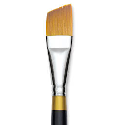 Kingart Original Gold Brush - Angular Shader, 3/4'', Short Handle (close-up)