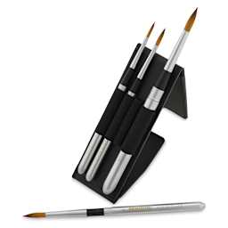 Princeton Aqua Elite Series 4850 Synthetic Brush - Travel Round, Set of 4