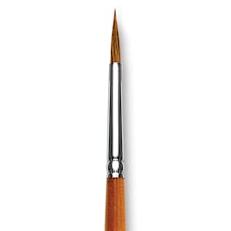 Silver Brush Golden Natural Brush - Ultra Round, Short Handle, Size 8 (close-up)
