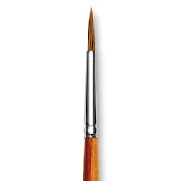Silver Brush Golden Natural Brush - Ultra Round, Short Handle, Size 10 (close-up)