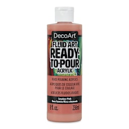 DecoArt Fluid Art Ready-To-Pour Acrylic - Smokey Pink, 8 oz Bottle (Front)