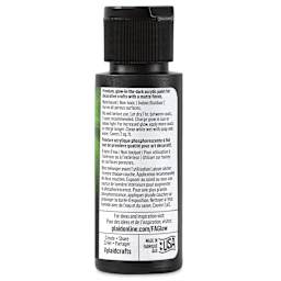FolkArt Invisible Glow Acrylic Paint - Extreme Green, 2 oz (Back of bottle)