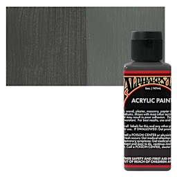 Alpha6 Alphakrylic Acrylic Paint - Medium Grey, 5 oz bottle and swatch