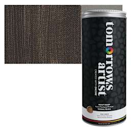 Tomorrow's Artist Eco-Friendly Heavy Body Acrylic Paint - Raw Umber, 1 L jar and swatch