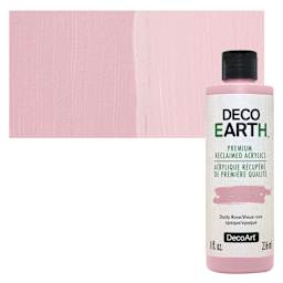 DecoArt DecoEarth Premium Reclaimed Acrylic Paint - Dusty Rose, 8 oz bottle with swatch