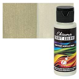 Chroma Craft Colors Acrylic Paint - Morning Fog, swatch and bottle