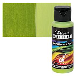 Chroma Craft Colors Acrylic Paint - Fern, swatch and bottle